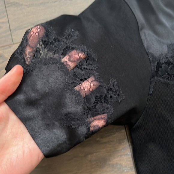 3.1 Phillip Liz Lace Insert Satin T Shirt Dress - Picture 3 of 6